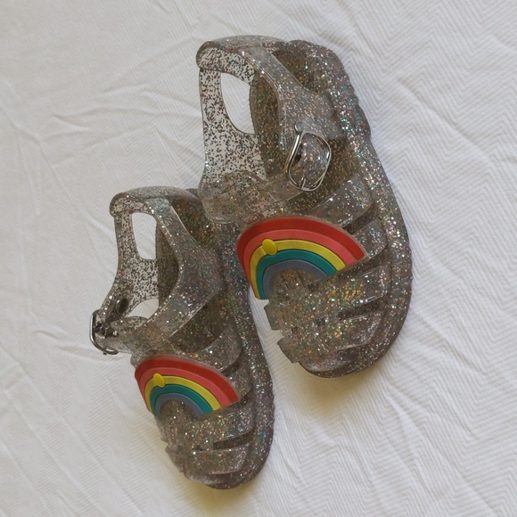 babyGap rainbow glitter sparkle jelly sandals toddler girls size 5 - Picture 3 of 9
